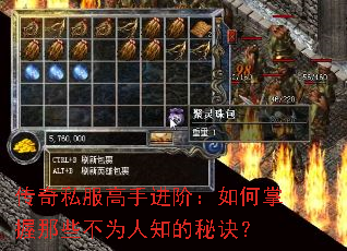 传奇私服高手进阶:如何掌握那些不为人知的秘诀? 传奇私服高手进阶:如何掌握那些不为人知的秘诀?