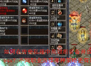 ڴ˽иЧˢװɹɱBossְͬҵѡֲԸЧ