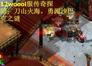 12woool服传奇探险：刀山火海，勇闯沙巴克之谜