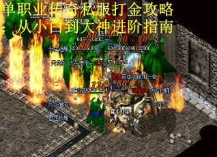 单职业传奇私服打金攻略：从小白到大神进阶指南