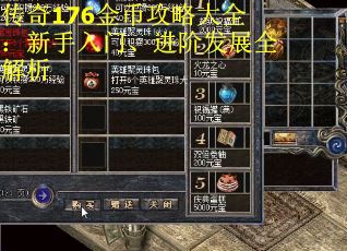 传奇176金币攻略大全：新手入门、进阶发展全解析