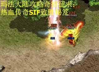 玛法大陆攻略奇招征求：热血传奇SIF致胜秘笈