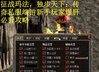 征战玛法，独步天下：传奇私服端游新手玩家爆肝必看攻略
