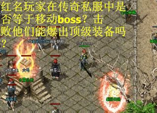 红名玩家在传奇私服中是否等于移动boss？击败他们能爆出顶级装备吗？